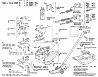 Bosch 0 603 231 960 P 800 S Combi Batt. Grass Shears Spare Parts